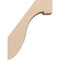 Ekena Millwork 5-inch W x 12-inch D x 16-inch H Del Monte Rough Cedar Woodgrain TimberThane Knee Brace, Primed BRCUR05X12X16DELRCPR - alternate 4